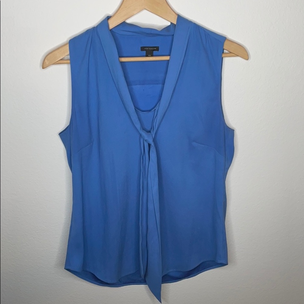 Ann Taylor Blue Tie Camisole